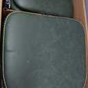 26 Swivel Bar Stools Set of 2, Mid Century PU Leather Counter Height Bar Chairs with Low Back and Metal Legs, Modern Bar Stool Chair for Kitchen Island, Green