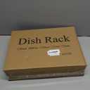 SNTD Dish Drying Rack - Small Dish Rack for Kitchen Counter, Stainless Steel Dish Drainer with Utensil Holder and Drainboard, 11" W x 15" L (White)