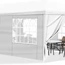 10x20 Outdoor Party Tent with 6 Removable Sidewalls & Transparent Windows Outside Gazebo Canopy Tent Event Tent for Wedding, Birthday, Garden Parties and Backyard Patio BBQ Events