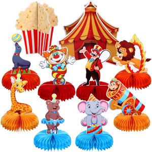 10 Pieces Carnival Party Decorations Circus Theme Party Decorations Carnival Centerpieces for Tables Cake Toppers Favors Supplies