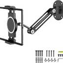 iPad Wall Mount,Swivel & Tilt,AluminiumTablet Wall Mount,360Rotation Base,Adjustable and Foldable for 4.7-13 Inch Phones and Tablets,VC-Z1218(1 Packs,Black)