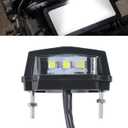 Motorcycle License Plate Light,Car Accessories Universal Led License Plate Light,Motorcycle Tail Light,Waterproof 6K Tail Light License Plate Mount Brake Lamp,Suitable for Most Motorcycles