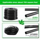 Garden Drip Irrigation Kit, 164FT Greenhouse Micro Automatic Drip Irrigation System Kit with 1/4 inch Blank Distribution Tubing Hose Adjustable Patio Misting Nozzle Emitters Sprinkler