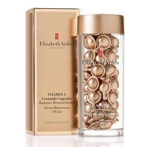 Elizabeth Arden Vitamin C Serum with Ceramides, Anti Aging Radiance Renewal Ceramide Serum, Brightens Skin, Minimizes Dark Spots, and Enhances Skin Tones, Fragrance Free, 60 Capsules, 0.95 oz, BB 12M after opening