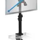 Mount-It! Single Monitor Desk Mount - Vertical Monitor Stand with Height Adjustable Telescoping Pole - Fits 1934 Inch VESA Monitors - Tilt & Swivel - Heavy-Duty Desk Clamp