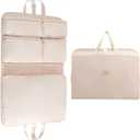 7-in-1 Travel Storage Bag, Foldable Hanging Packing Cube with Compartments for Clothes, Beige, 29"L x 18"W x 1"H