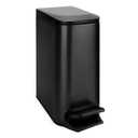TIPGO Slim Bathroom Trash Can with Lid Soft Close, Step Pedal, 6 Liter / 1.6 Gallon Stainless Steel Trash Bin, Small Garbage Cans for Bedroom, Office, Kitchen (Matte Black)