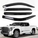 Channel Window Rain Guards Fit for Toyota Tundra 2022 2023 2024 2025 2026 CrewMax Truck, Extra Durable Visors Vent Visors Window Deflector Vent Shades Car Accessories (Glossy Black)