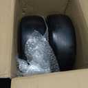 2 Pcs Upgrade 13x5.00-6 Flat Free Lawn Mower Tire and Wheel with 3/4" Chrome Steel Bearings, Zero Turn Mower Front Solid Tire Assembly for Commercial Grade Lawn, Garden Turf, 4.2"-5.2" Centered Hub (White)