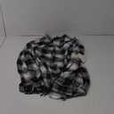Lucky Brand Women's Cloud Plaid Boyfriend Flannel Shirt (X-Large, Black Plaid)