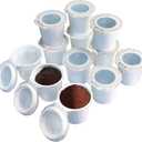 12 iFillCup Fillable K Cups - Ultrafine Filter for Sediment-Free Brew, Universal K Cup Brewer Compatibility, DeepBrew Filter Holds 50% More Coffee for Insanely Rich Brews (White)