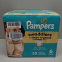 Pampers Swaddlers Diapers, Size 6 (23-44 lbs), 50 Count, Absorbent, Keeps Baby Dry and Comfortable, Skin Safe Disposable Baby Diaper 