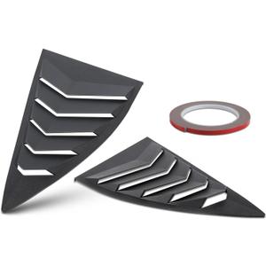 Side Window Louvers for Chevrolet Camaro LS LT RS SS GTS 2010-2015 Windshield Sun Shade Cover Lambo Style Window Cover Matte Black(2pcs)