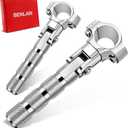 Benlari CNC Highway Pegs Motorcycle Foot Pegs Stainless Steel 1in 1-1/4in 25mm 32mm Fit for Harley Davidson for BMW for Honda for Suzuki for Kawasaki Engine Guards Crash Bars Chrome
