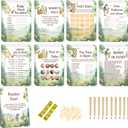 ALodr Winnie Baby Shower Games, 143 Pcs The Pooh Game Cards Set, Gender Reveal Party Decor, The Pooh Baby Shower Decorations, Bear Party Favors, Ctue Bear 9 Games Activities