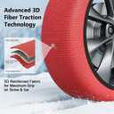 C-Hopetree Snow Socks for Tires, Superior Grip Alternative for Snow Chain, Anti-skid Tire Traction Device for Cars and SUVs, XL-Large, Pack of 1