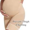 KIM S Shape Your Bump Seamless Maternity Shapewear for Dress, Pregnancy Underwear Prevent Chafing Belly Support (Beige)