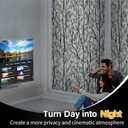 Leaf Pattern Window Tint with Installation Tools, Blackout Window Cover, Sun Blocking Window Tint for Home (Full Blackout Opaque, 17.7'' x 78.7'')