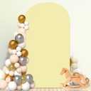 MODFUNS Wedding Arch Cover Light Yellow Spandex Arch Cover 2.6x6ft Round Top Arch Stand Cover Chiara Arch Backdrop Cover Stretchy Arch Wall Cover for Wedding Ceremony Birthday Party Decoration