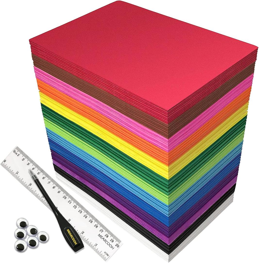 104 Pack Foam Sheets Craft 8.5 x 5.5 x 0.07 inch Eva Color Foam Paper Set for Crafts Project Preschoolers Classroom Scrapbooking DIY Handcraft by MEARCOOH (Multi)