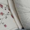 vctops 3-Piece Floral Embroidered Bedspread Coverlet Set Oversize Queen 100% Cotton Reversible Patchwork 1 Quilt and 2 Pillow Shams (Flower,Oversize Queen)