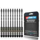 10 Pcs 3/16" Masonry Concrete Drill Bit Set for Tile Brick Glass Plastic Wood, Cross Tungsten Carbide Tip, Hex Shank, Work with Ceramic Porcelain Tile Wall Mirror Paver, 3/16 Inch Drill Bits,5mm.