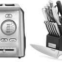 Cuisinart Toaster, Knife Set and Accessories Bundle (2 Slice Toaster)