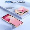 Ruky for Galaxy Z Flip 6 Case, Hard PC Ultra Slim Shockproof Protective Cover, Support Wireless Charging Full Body Drop Protection Case for Samsung Galaxy Z Flip 6,Dark Gold