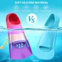 Gintenco Swim Fins, Kids Swim Training Fins for Lap Swimming, Travel Size Flippers with Mesh Bag, Silicone Swimming Fins for Kids Teens Adults Women Men, XXS(Jr 11-12.5)