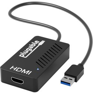 Plugable USB 3.0 to HDMI 4K DisplayLink Video Graphics Adapter for Multiple Monitors up to 3840x2160 Supports Windows, Mac, and ChromeOS
