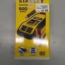 STANLEY PI500S Power Inverter 500W Car Converter: Dual AC Outlets, 3.1A USB Ports, 12V DC Adapter, Battery Clamps