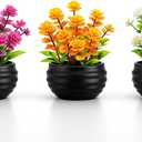 Artificial Plants Indoor Set of 3, Mini Potted Fake Plants for Home Decoration, Office Desk, Bathroom Shelf Decor, Small Faux Greenery Artificial Flower, Gift Idea Set