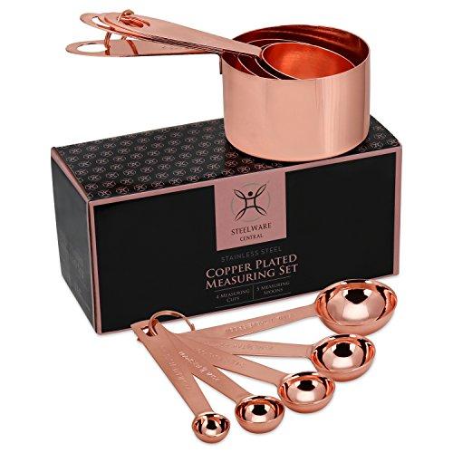 Steelware Central Copper Measuring Cups and Spoons Stainless Steel