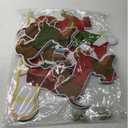 Soaoo 9 Pcs Christmas Dachshund Dog Santa Yard Sign Stakes with LED String Light Dachshund Dog Santa Claus Outdoor Lawn Decorations Large Outside Christmas Yard Decorations for Outdoor Holiday Decor