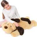MorisMos Giant Dog Stuffed Animals, 31inch Large Dog Plush, Fluffy Soft Big Puppy Pillow Birthday Gift for Kids, Girls, Boys, Brown