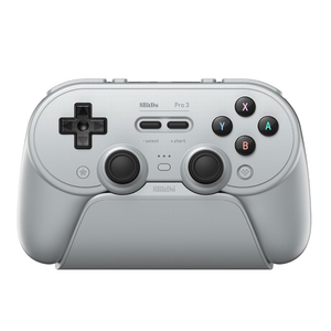8Bitdo Pro 3 Bluetooth Controller with Swappable ABXY Buttons, TMR Joysticks, Hall Effect Triggers, Pro Back Buttons, Charging Dock, for Switch/Switch 2, Windows, Apple, SteamOS, Android  Gray