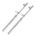 GODESON Dual Head Tire Pressure Gauge,Heavy Duty Tire Pressure Gauge Range 10-150PSI; 1-10Bar,Dual Head Truck Air Pressure Gauge (Pack of 2) (Silver)