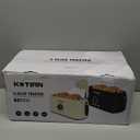 Toaster 4 Slice, KOTlAN Retro Long Slot Toasters with CountdownTimer,Stainless Steel Toaster,Bagel,Defrost,Reheat,Cancel Functions,Extra Wide Slots,6 Toast Settings,Removable Crumbs Tray,White