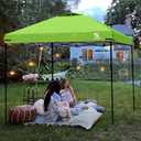 10x10 Pop Up Canopy Replacement Top Cover with Air Vent for Straight Leg Canopy Tent, Waterproof for Outdoor Garden Patio Camping Sun Shade (Neon Green)