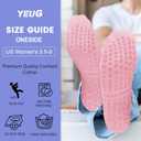 yeuG Pilates Socks for Women Non Slip Grip Socks for Yoga, Barre, Hospital, Barefoot Grippy Yoga Sock Womens Gifts 4 Pairs
