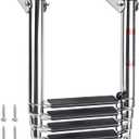 Marinebaby Heavy Duty Boat Telescopic 4 Step Ladder,Stainless Steel Swim Platform Telescoping Ladder,Extendable Step for Boat Yacht