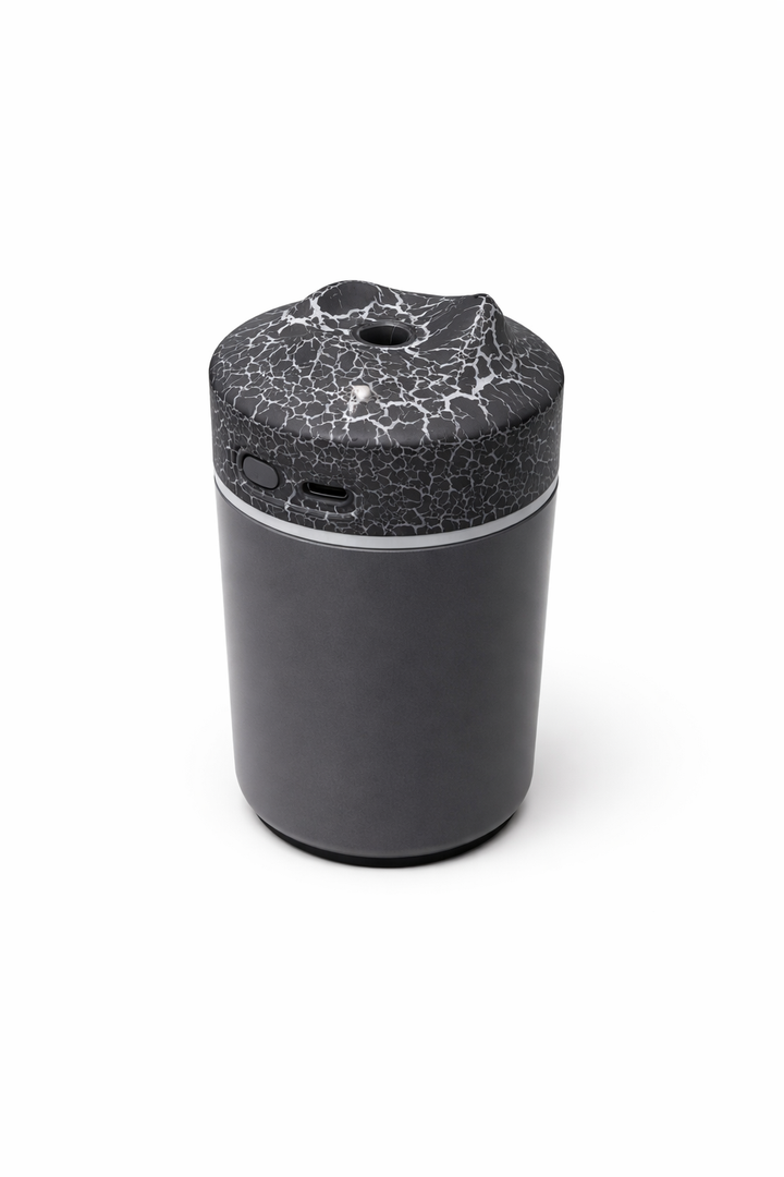 Portable Mini Humidifier, Colorful Volcanic Texture, 300mL Cool Mist Humidifier, USB Powered, Auto Shut-Off. Perfect for Bedroom, Office & Car.