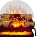 LegendFlame 23" W Free Standing Electric Fireplace White Birch Log Set (EF290A-WB), Fireplace Insert, Heater 750W/1500W, Crackling Sound, Remote Control