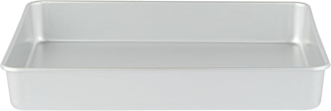 Restaurantware-Met Lux 13 x 9 x 2 Inch Straight-Sided Baking Tin, 1 Rectangular Cake Pan - Oven-Ready, Freezable, Anodized Aluminum Baking Sheet Cake Pan, Greaseproof, For Baking Birthday Cake