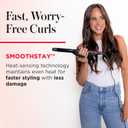 REVLON SmoothStay 1 Inch Curling Iron, Coconut Oil Infused Ceramic Curling Wand with Tourmaline Ionic Technology, Tight Bouncy Curls, Enhanced Shine, Reduced Frizz