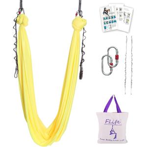 Aerial Silk Yoga Hammock & Swing for yoga Inversion,Strength training,starter hardware kit