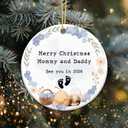 2 x New Parent Ornament, Mommy and Daddy Ornament  Pregnancy Announcement See You in 2026, Cute Bumblebee Baby Reveal Gift for Expecting Parents, Grandparents, or Godparents