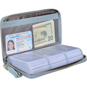 Easyoulife Womens Genuine Leather Credit Card Holder Wallet RFID Secure 36 Slots