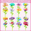 HAYXUN Flower Crafts for Kids Ages 4+, DIY Arts and Crafts for Kid Girl Toys, Hands-On Educational Toy, Reusable Art Toy for Creativity, Learning & Gifting, Birthday Gifts for Toddler Girls (Red)