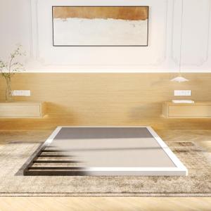 LUMUNANCE Queen Box Spring 2 Inch Low Profile Metal Box Spring Queen Size Bed Base, Mattress Foundation with Fabric Cover, Easy Assembly
